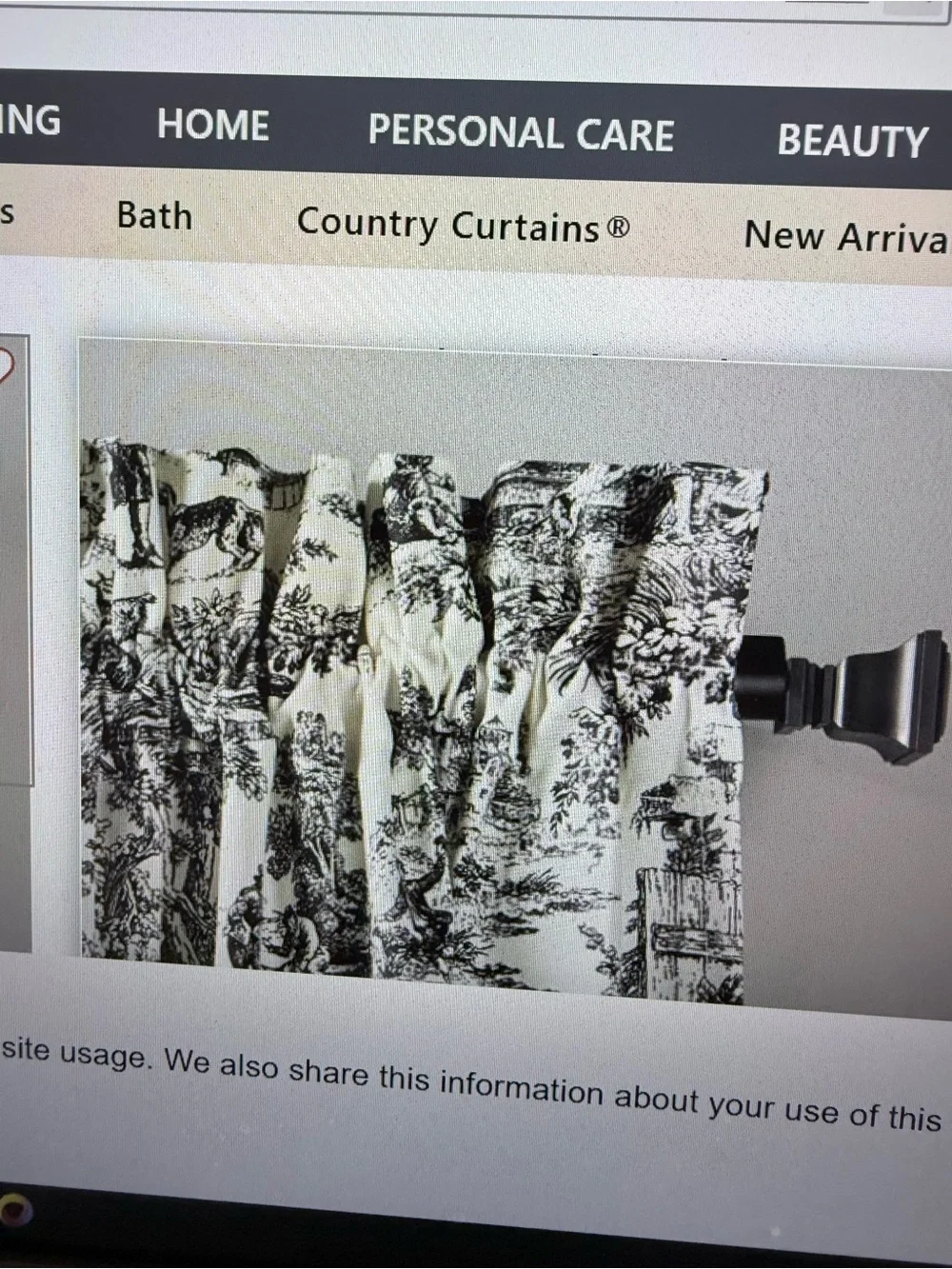 Essex Toile Rod Pocket Curtains® — Black Toile Pattern
